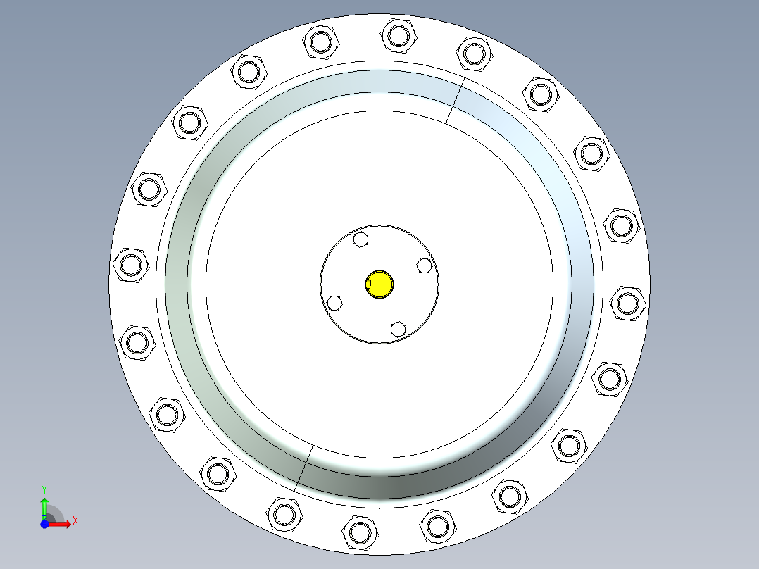 行星齿轮传动机构图纸3D模型前视图