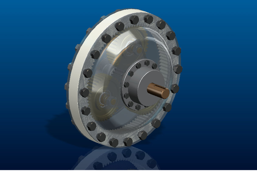 行星齿轮传动机构图纸3D模型