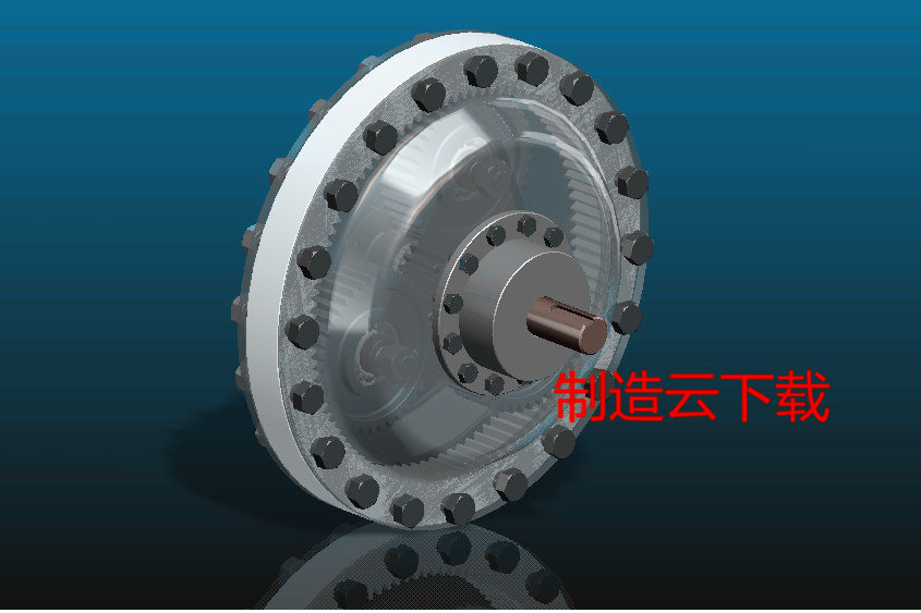 行星齿轮传动机构图纸3D模型