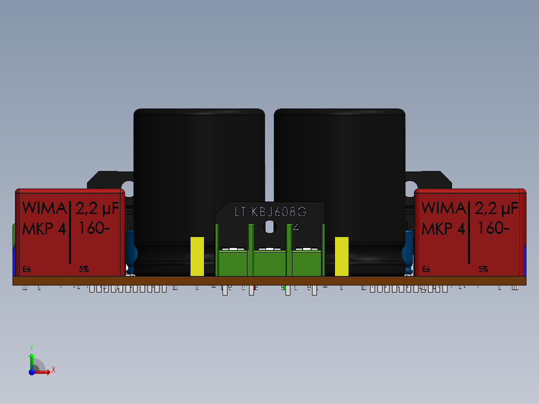 solidworks 2xlm3886放大器板前视图