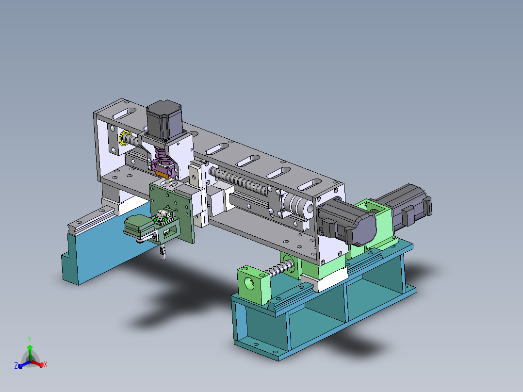 T574 三轴滑台模组3D图纸