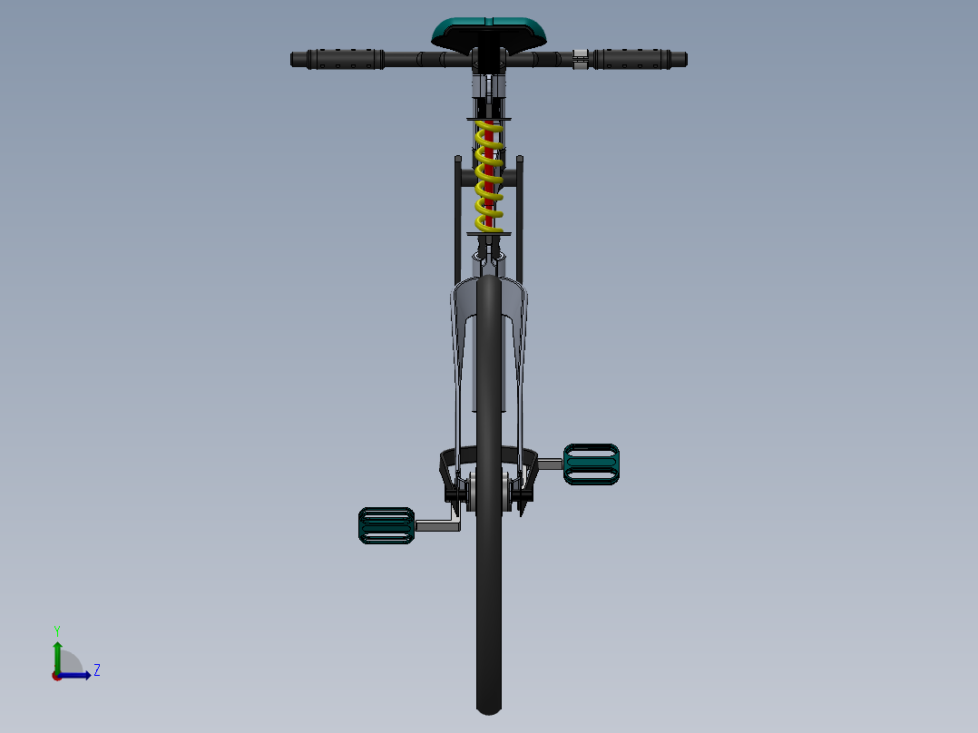 山地车概念设计sw左视图