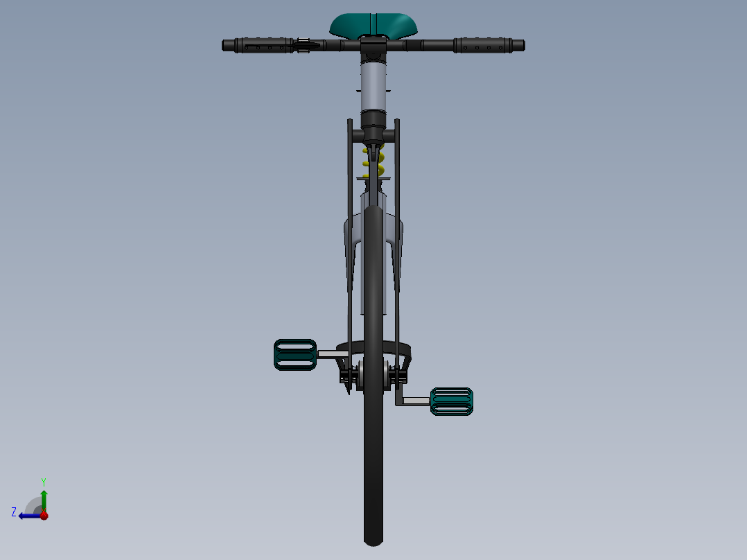山地车概念设计sw右视图