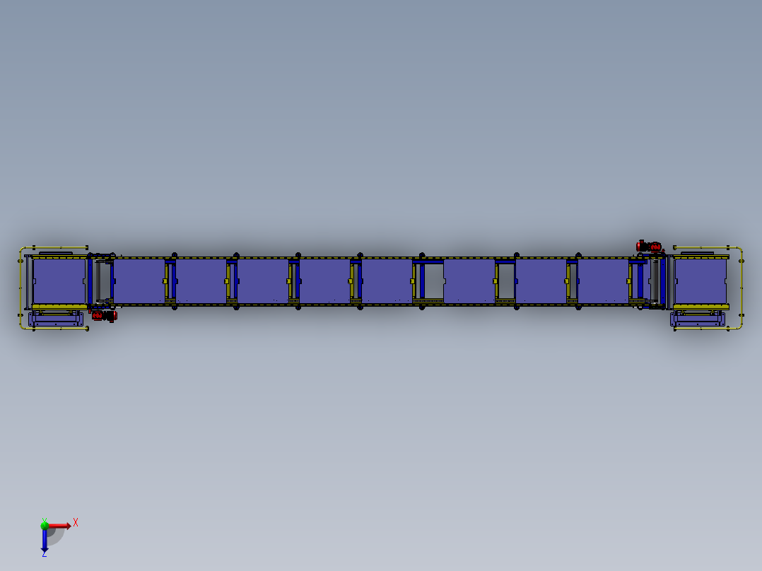 积放链装配线俯视图