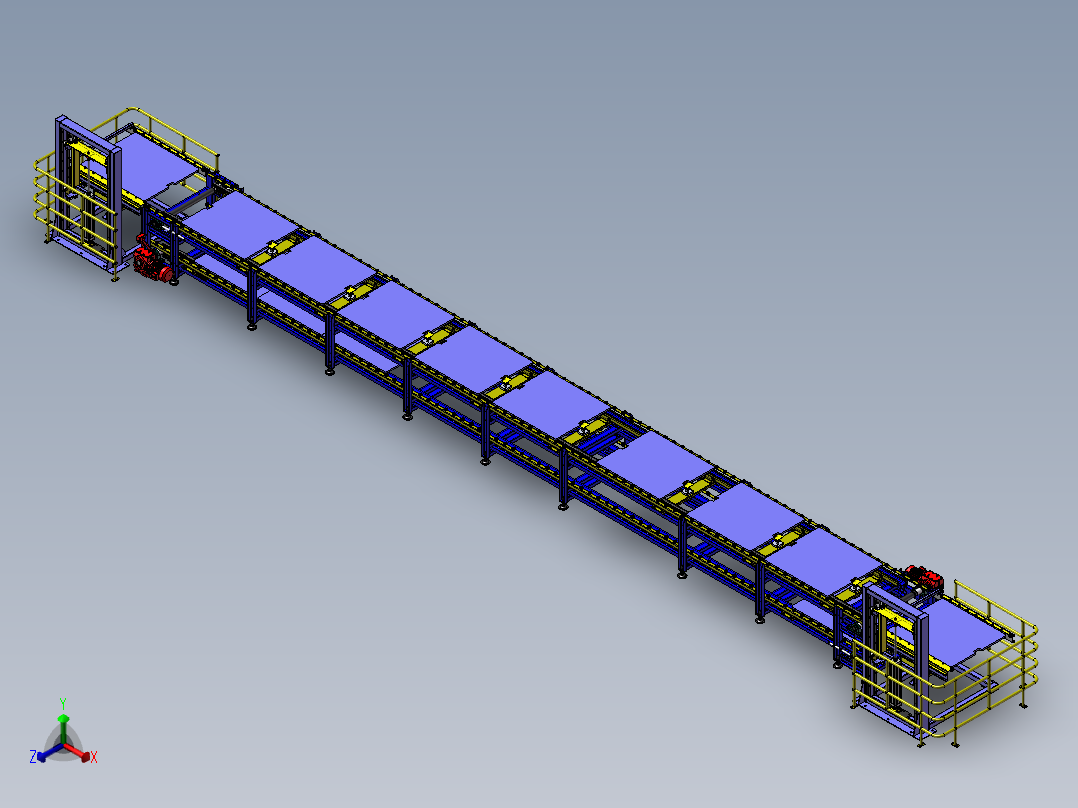 积放链装配线正等轴测图