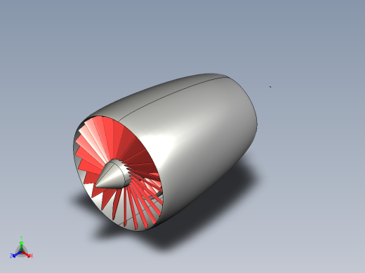 涡扇发动机（航空发动机型）---模型格式为 sw stl igs