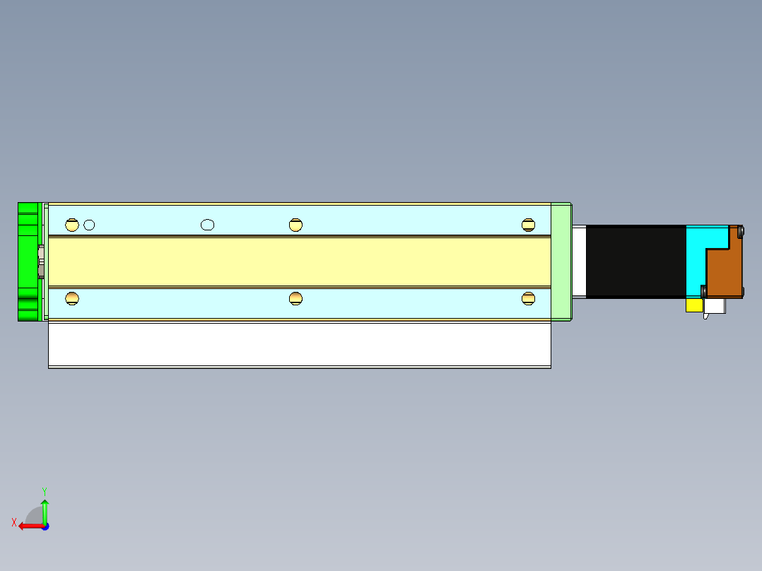 威洛博LES小滑台LES16-Lxx-S100-BC后视图