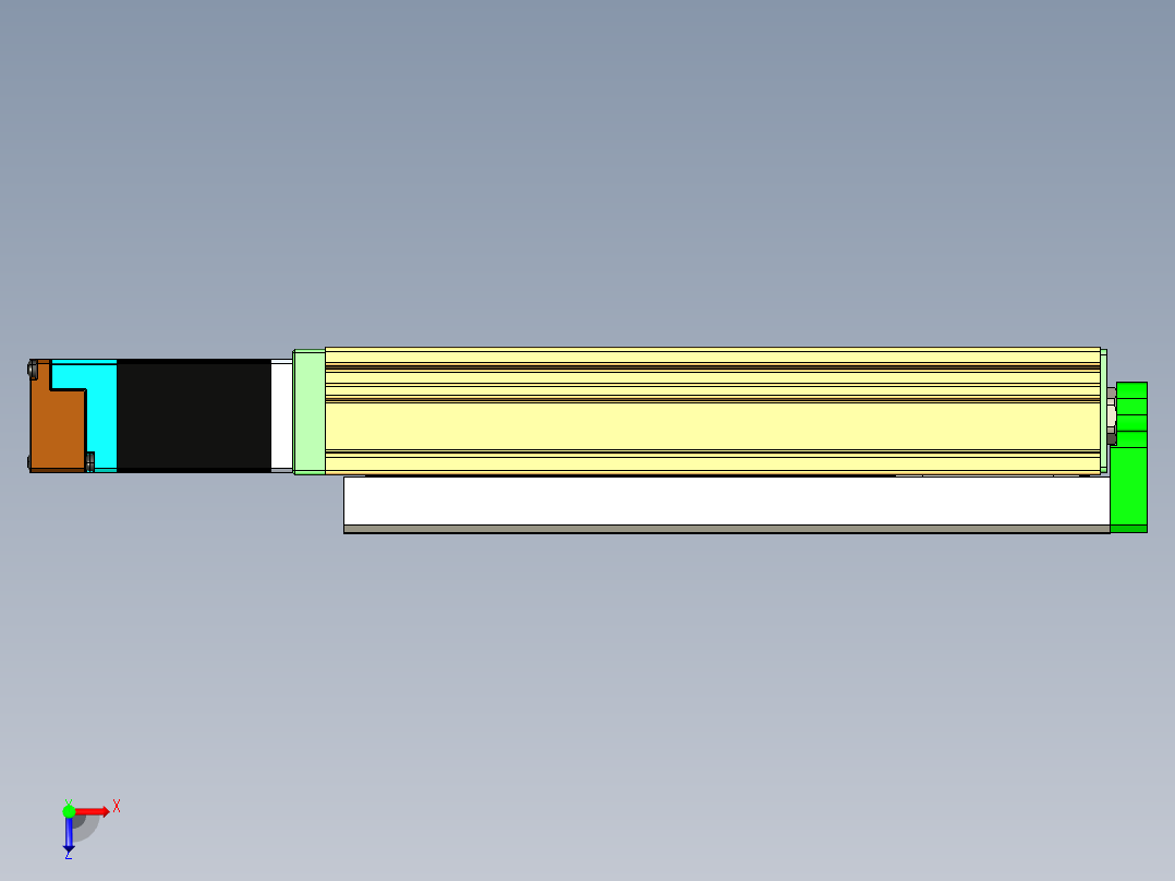 威洛博LES小滑台LES16-Lxx-S100-BC俯视图