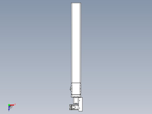 同步带全封闭直线模组TPA-HCB-105D-90-L800-MR-C-P20-N3俯视缩略图