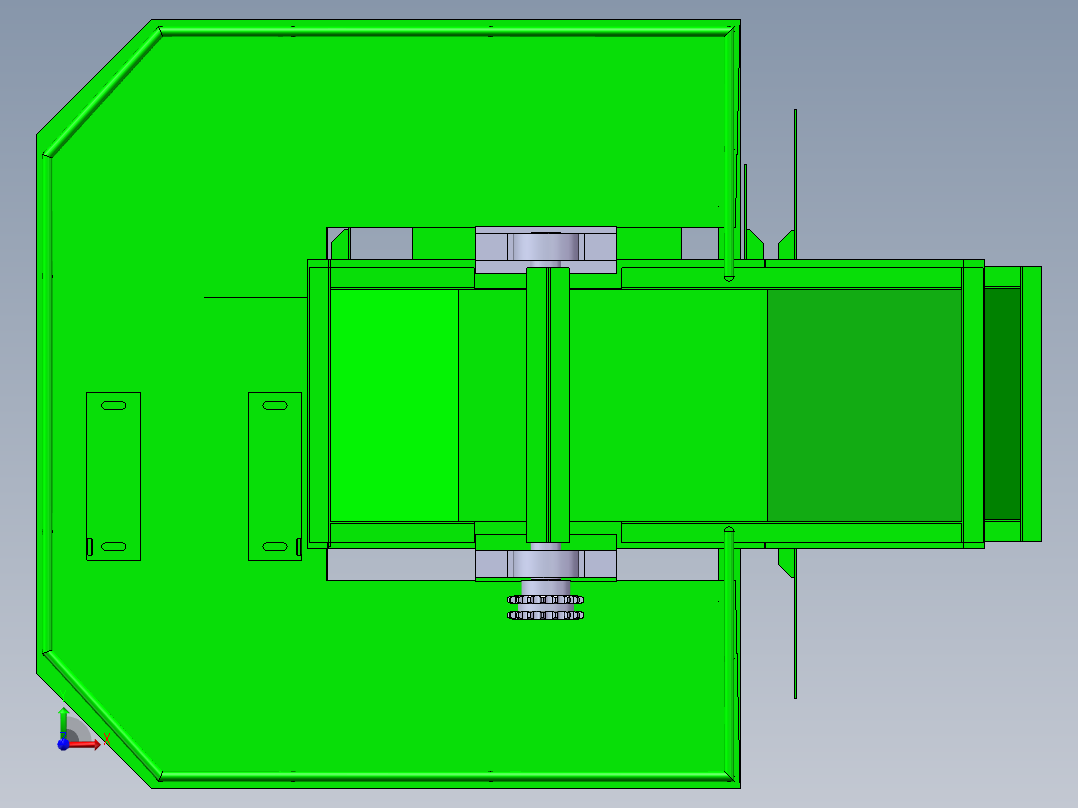 斗式提升机三维图299450==50前视图