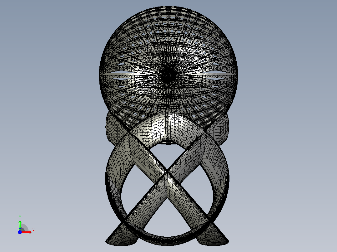 地球几何奖杯前视图