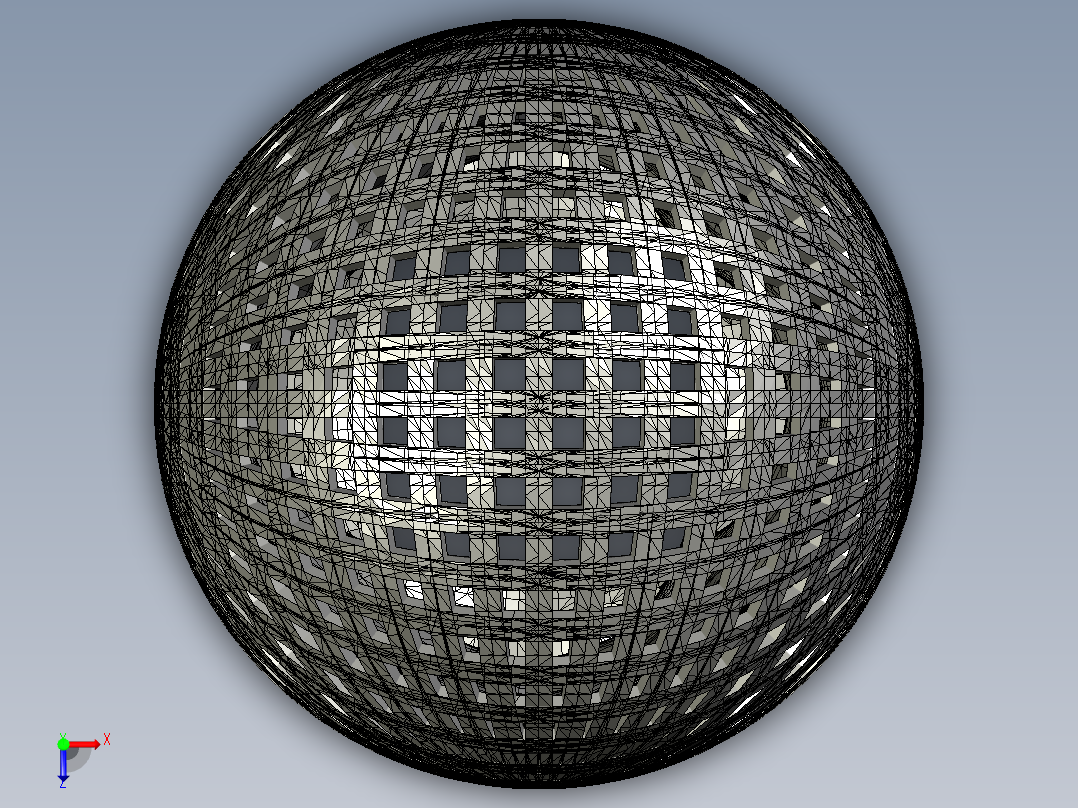 地球几何奖杯俯视图