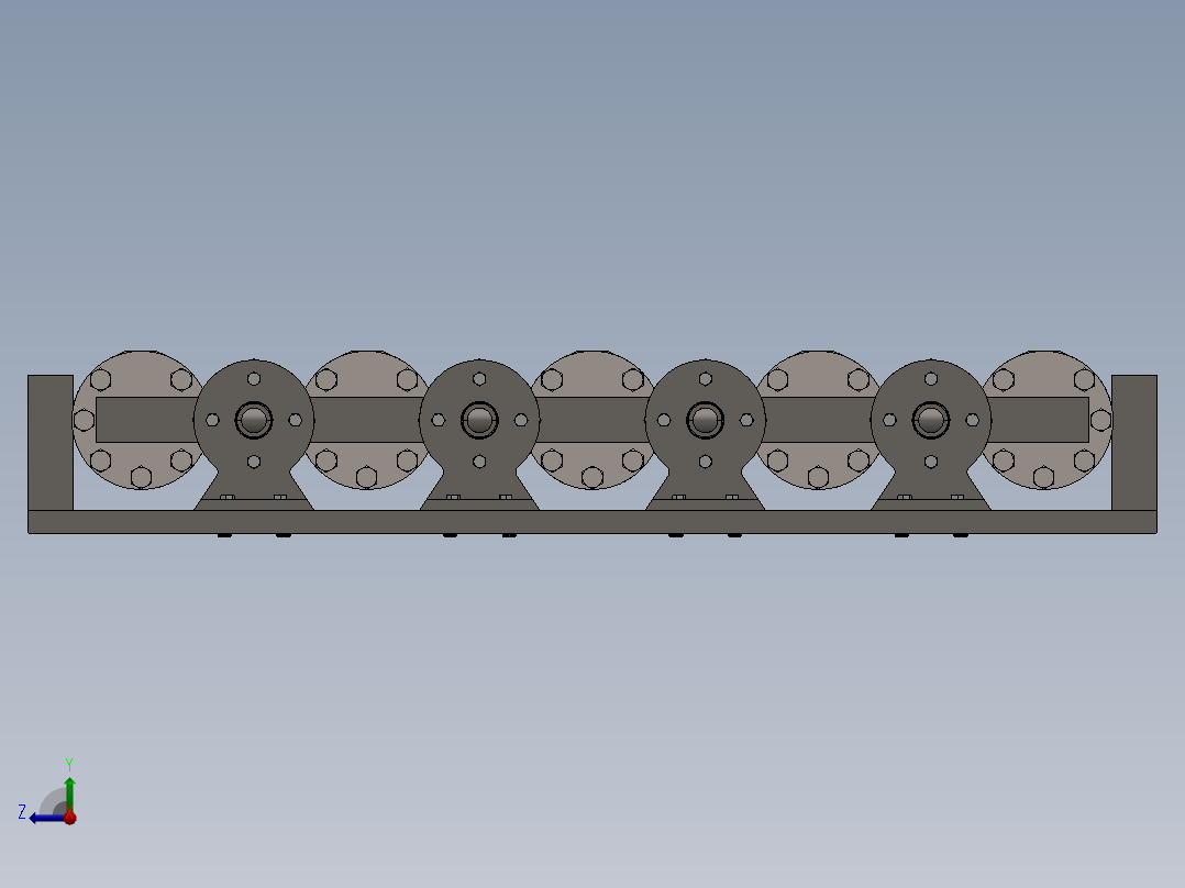 楔形跨防跑绳机构加液压系统右视图