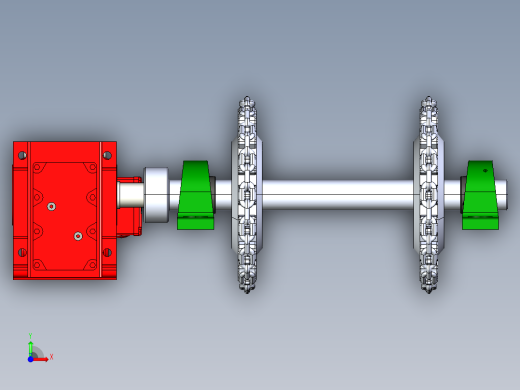 链轮链条传动前视缩略图
