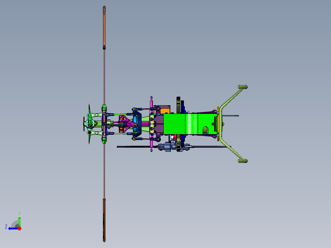 航模达人亚拓450遥控直升机右视图