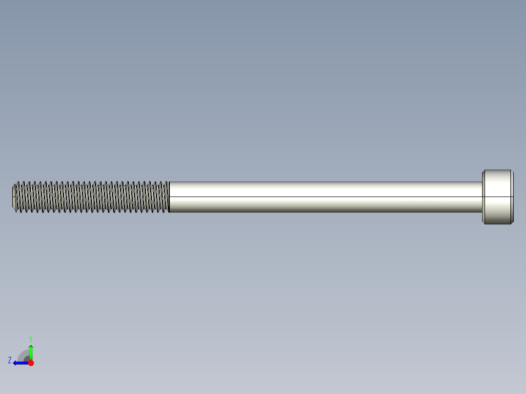 M4 x 0.7mm Thread 60mm LONG SOCKET HEAD CAP SCREW.IGS右视图
