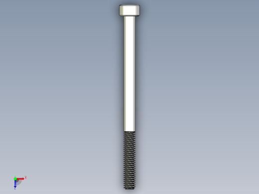 M4 x 0.7mm Thread 60mm LONG SOCKET HEAD CAP SCREW.IGS俯视缩略图