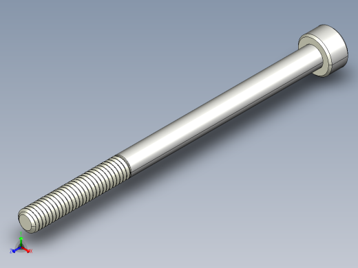 M4 x 0.7mm Thread 60mm LONG SOCKET HEAD CAP SCREW.IGS正等轴测缩略图