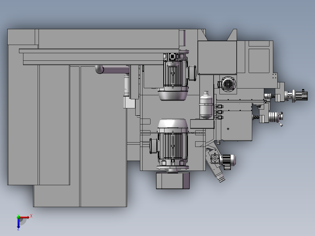 零件外圆及端面抛光打磨流水线设备圆柱磨削及端面加工设备俯视图