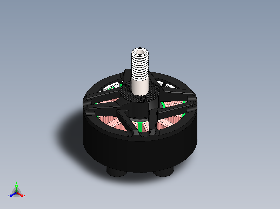 T型电机正等轴测图