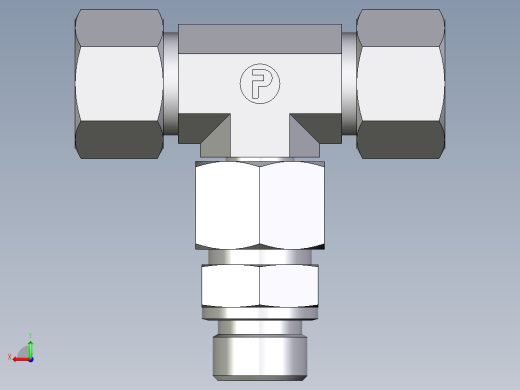 卡套式工业通用硬管接头EO_Assembled_adjustable_standpipe_branch_tee_EVT16SM71后视缩略图