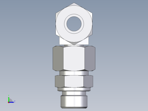 卡套式工业通用硬管接头EO_Assembled_adjustable_standpipe_branch_tee_EVT16SM71左视缩略图