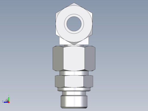 卡套式工业通用硬管接头EO_Assembled_adjustable_standpipe_branch_tee_EVT16SM71右视缩略图