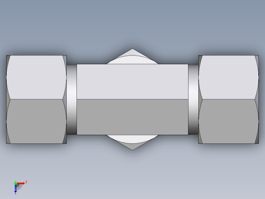 卡套式工业通用硬管接头EO_Assembled_adjustable_standpipe_branch_tee_EVT16SM71俯视缩略图
