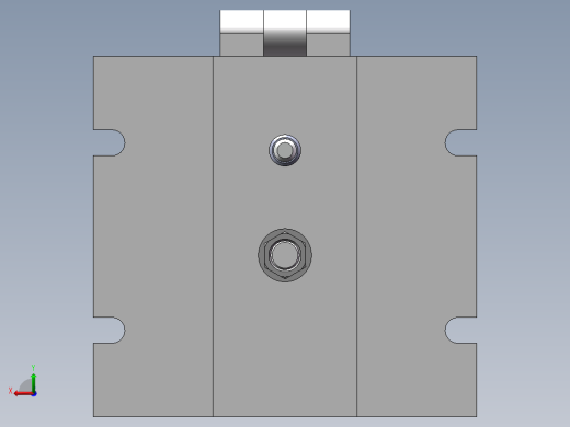 推动架钻水平16孔三维夹具【三维SolidWorks】后视缩略图