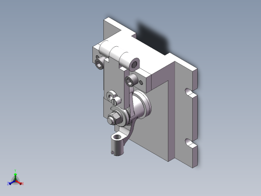 推动架钻水平16孔三维夹具【三维SolidWorks】正等轴测缩略图