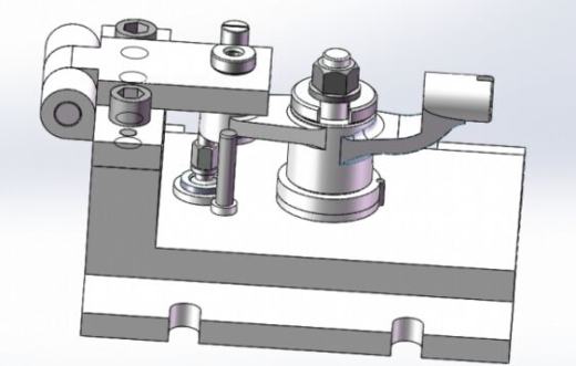 推动架钻水平16孔三维夹具【三维SolidWorks】缩略图