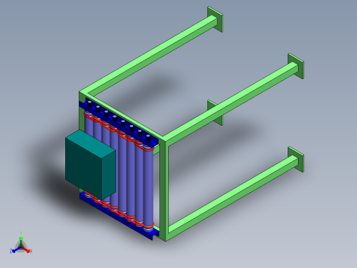 滚筒输送机roller-conveyor-63-SW正等轴测缩略图