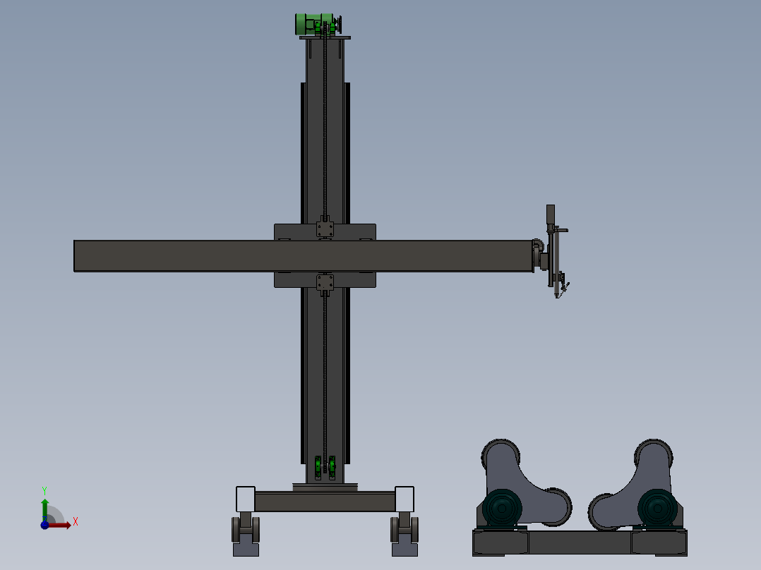 焊接操作机前视图