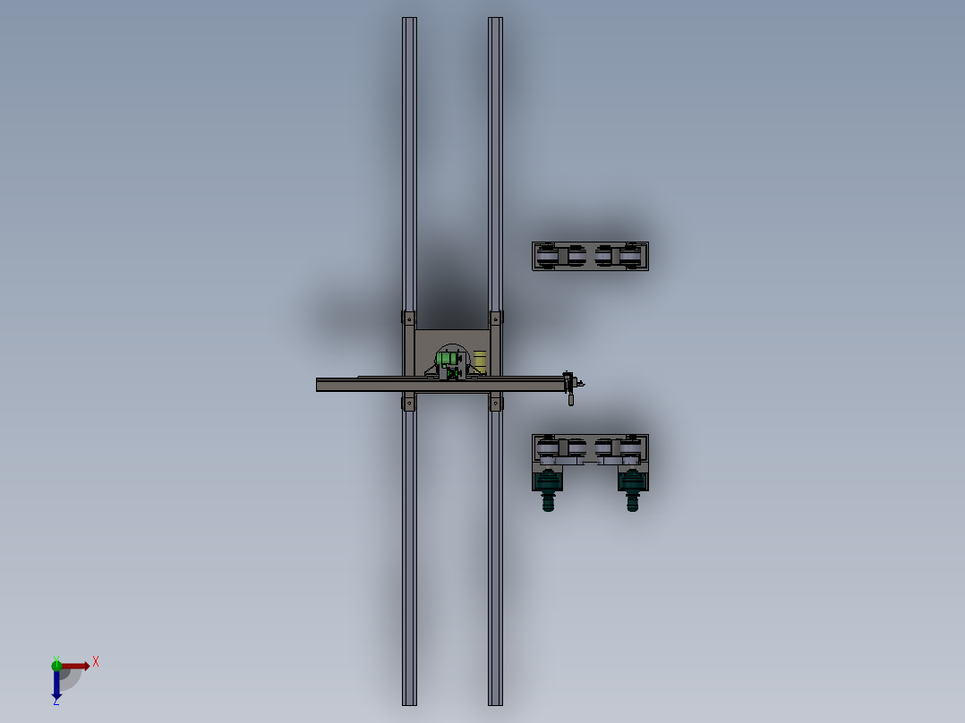 焊接操作机俯视图
