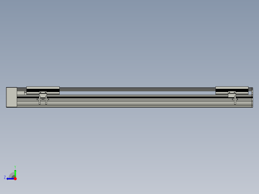 直线模组LHA170-S850-R设计图纸右视图
