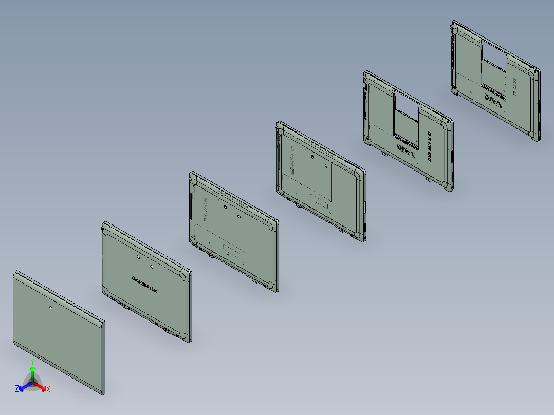 FONE-D笔记本CNC工装夹具三维模型-14-12-26主视图