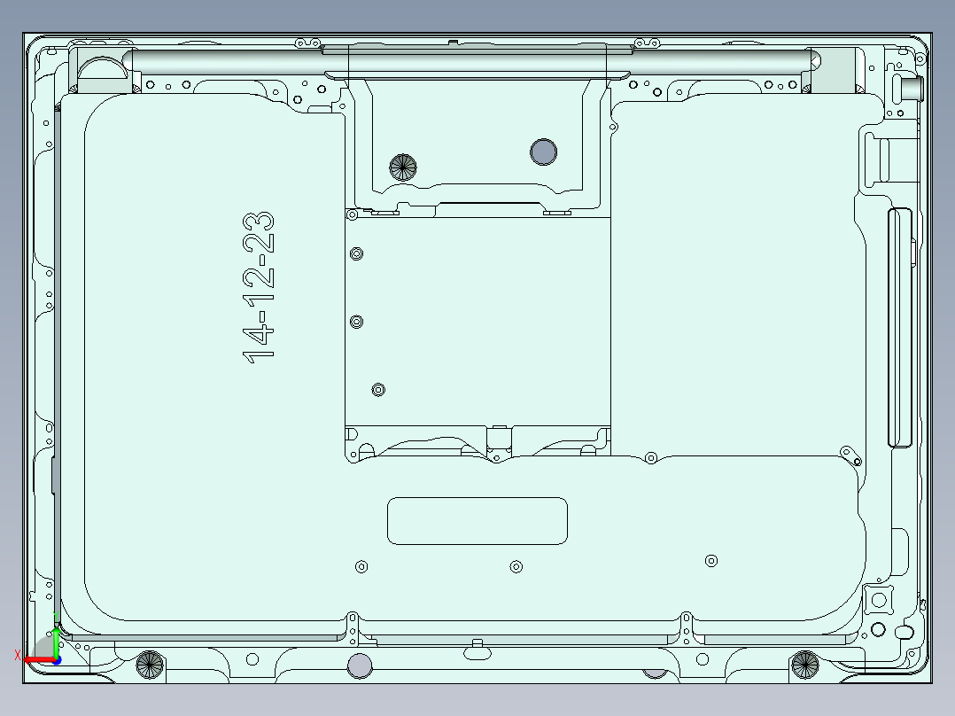 FONE-D笔记本CNC工装夹具三维模型-14-12-26后视图