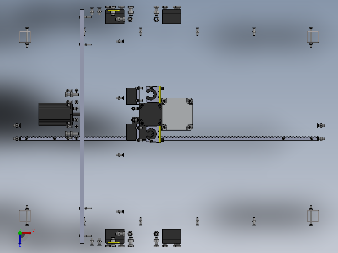 4轴雕刻机 4 Axis CNC Machine i俯视图