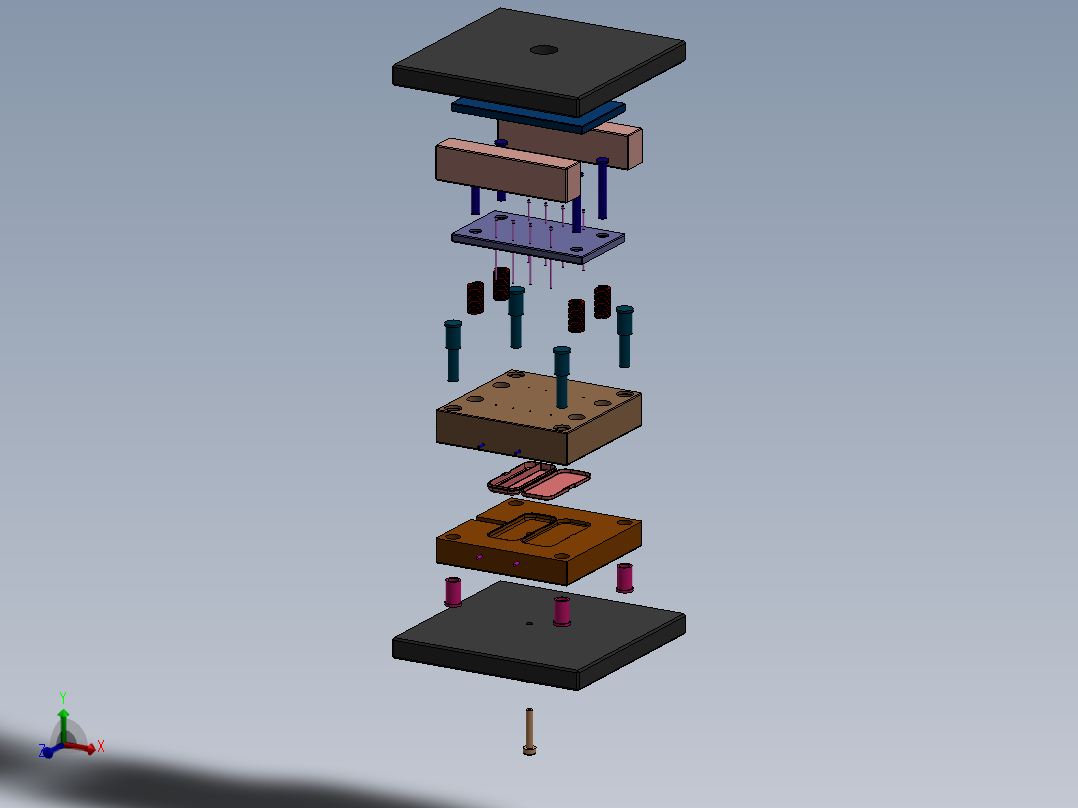 注塑模具、模具(22)主视图