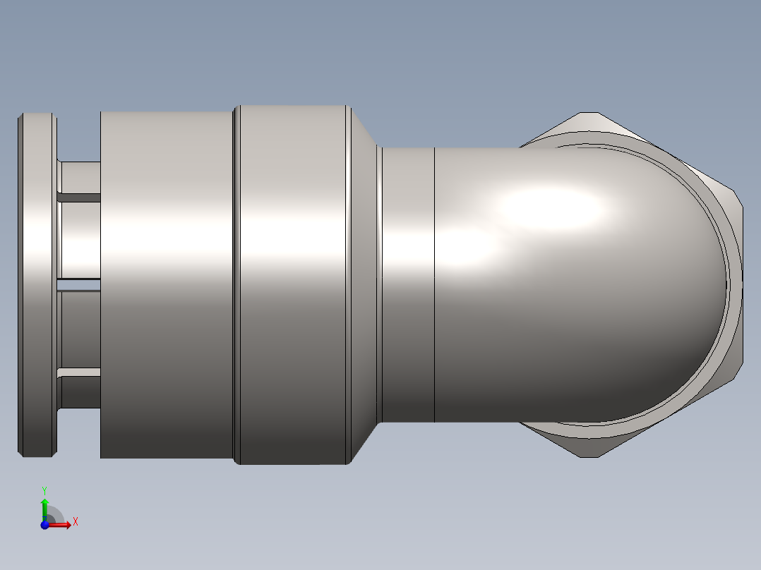 A0003666-Codo 90º 快速接头 1_8_ 用于Ø 8 mm. 管子。(CNR-8-18)前视图