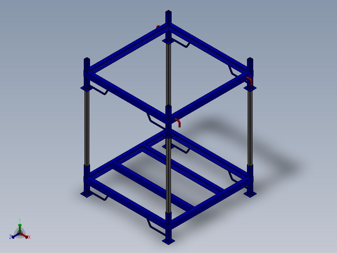 架子正等轴测图