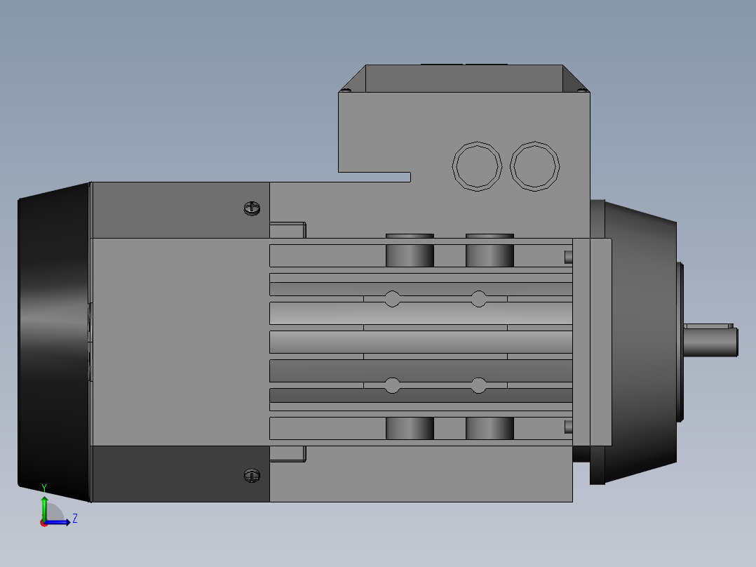 电机_YVF2-631-2-B14左视图