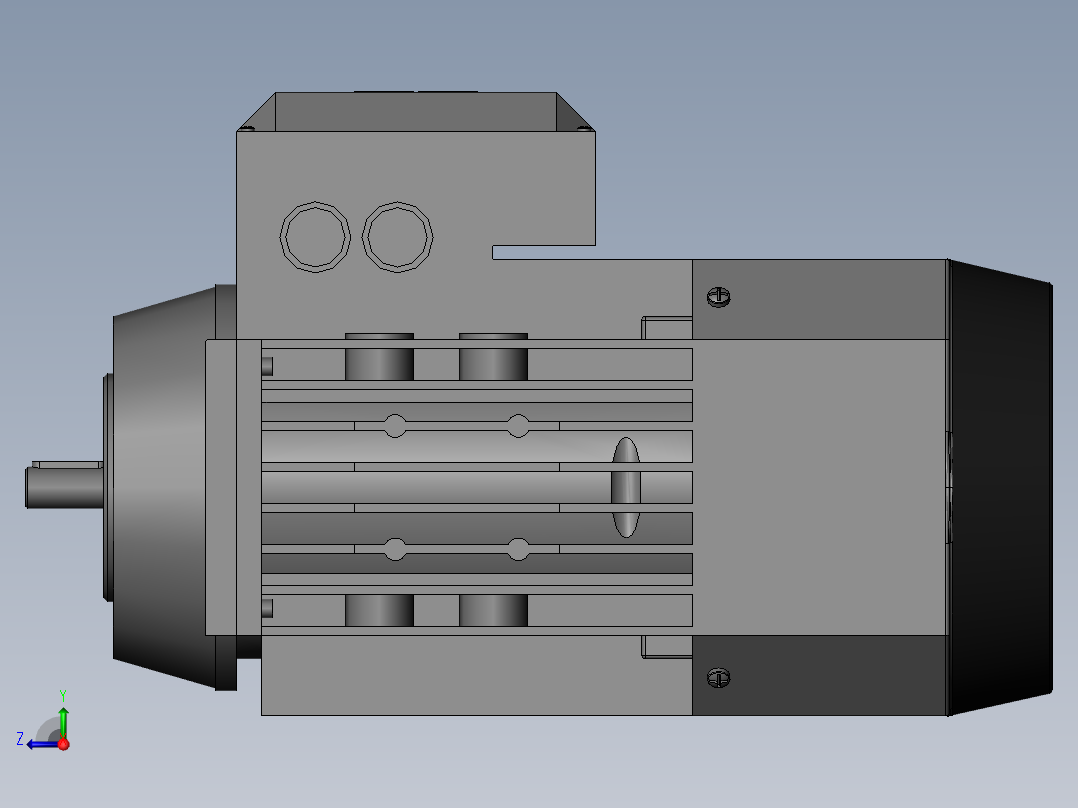 电机_YVF2-631-2-B14右视图