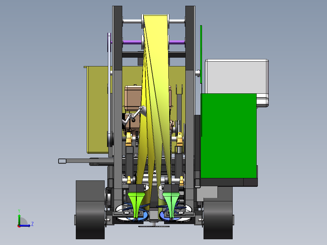 韭菜收获机左视图