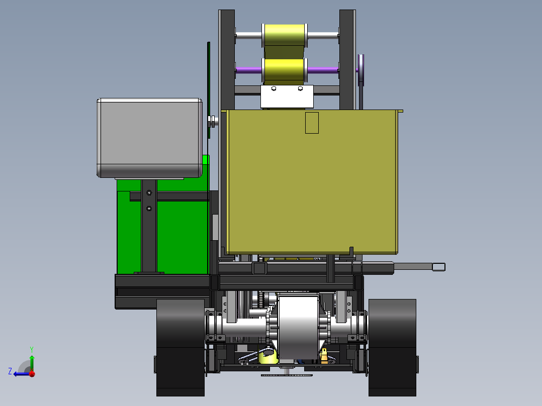 韭菜收获机右视图