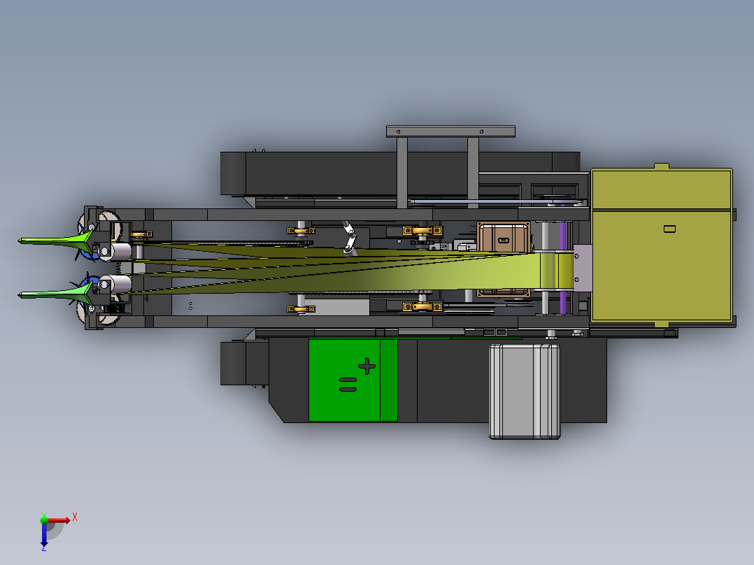 韭菜收获机俯视图