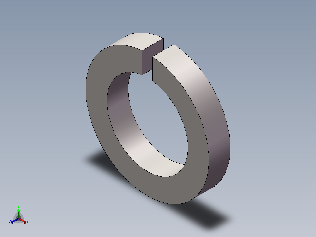 GB╱T 93-1987[标准型弹性垫圈(装配)6]正等轴测图