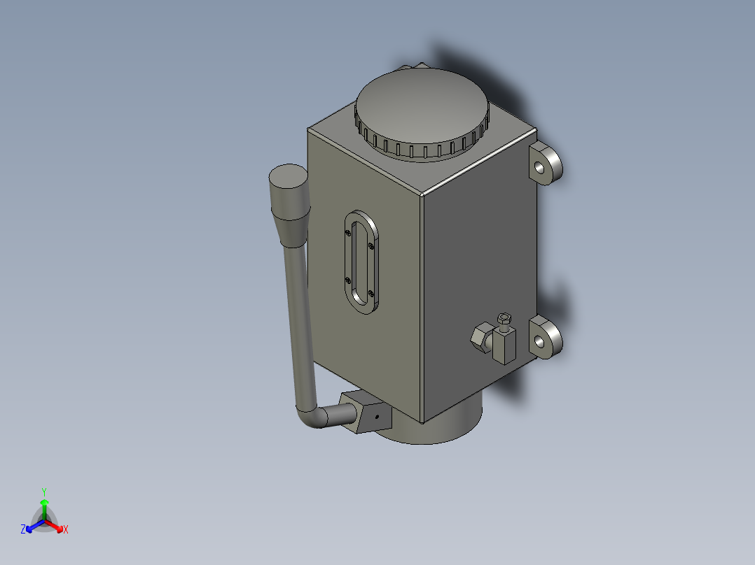 CLA手摇式注油器CLA-8H0H0正等轴测图