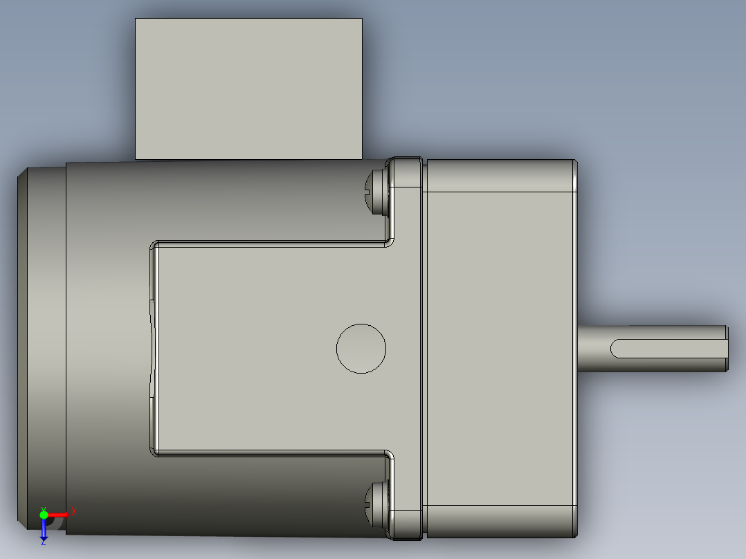 精研标准电机80YS25GV22+80GK18H俯视图