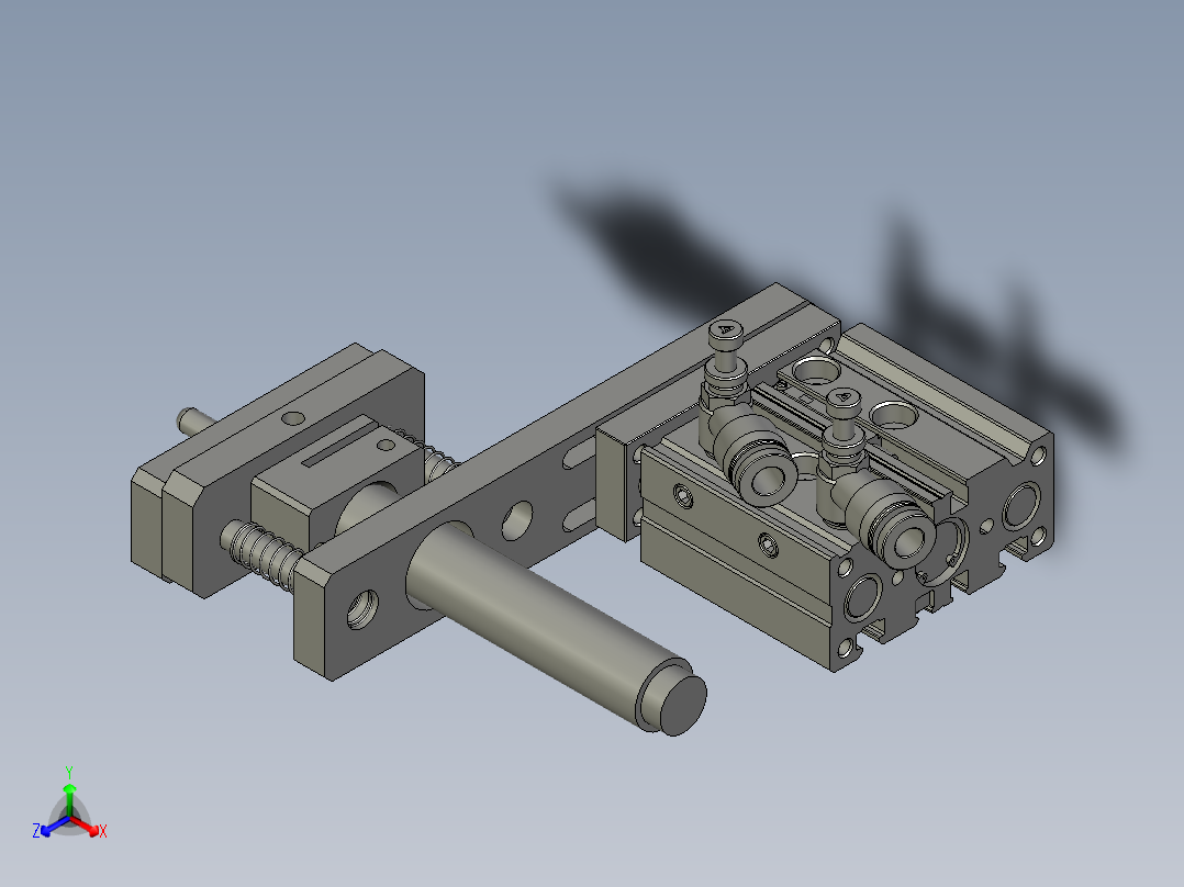 LXYC-BOSS-01030800NG标记点笔机构正等轴测图